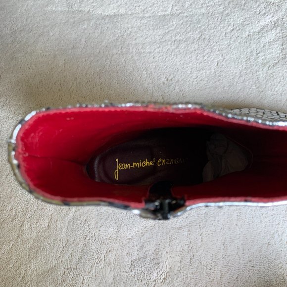 NIB JEAN-MICHEL CAZABAT ‘BOWIE’ Silver PYTHON Zip ANKLE BOOTS Size 41 EUR | 8 US - Picture 15 of 16